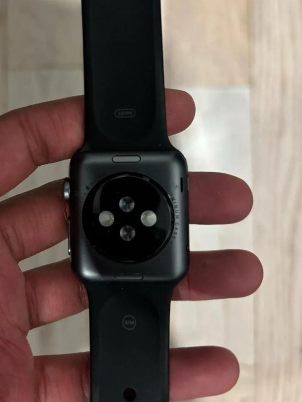 Apple Watch Black Smartwatch with Black Silicone Band
